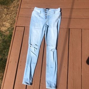 High Waisted Ripped Jeans